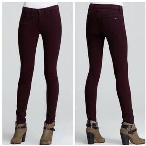 🍀3/$30 Rag & Bone/JEAN The Legging Jeans Mulberry Stretch  size 27 skinny Jean
